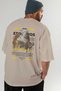 Eros Mythology Back Printed Beige Oversize T-Shirt Men Women Cotton Crew Neck Tshirt - 7