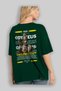 Odysseus 1 Mythology Back Printed Green Oversize T-Shirt Men Women Cotton Crew Neck Tshirt - 4
