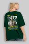 Plato 1 Mythology Back Printed Green Oversize T-Shirt Men Women Cotton Crew Neck Tshirt - 4