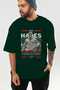 Hades 2 Mythology Front Printed Green Oversized T-Shirt Men Women Cotton Crew Neck Tshirt - 6