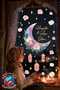 Double-Sided Lilac Crescent and Pink Floral Ramadan Glass Sticker Set, 100% Visible