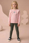 Girl's Set with Floral Embroidery, Lace Collar, Cotton Long Sleeve Top and Bottom