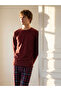 Giyçık Store Den Bordo Standard Fit Plaid Men's Pajama Set - 2