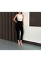 High-Waisted Women's Fabric Trousers – Straight-Leg Stylish and Classic Design - 3