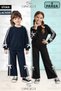 2-Piece Girls' Crew Neck Tracksuit Set with Ribbon and Bow Detail
