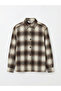 Rmz Gi̇yi̇m Farki̇yla Checkered Embroidered Boys' Lumberjack Shirt