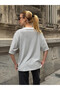 Women's Oversize Striped T-Shirt White - 3