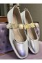 Women's Silver Ballerina Shoes Comfortable Lightweight Non-Sound Orthopedic Daily Shoes Ballerina Home Office Shoes - 6