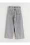 Gray Wideleg Girls' Jean Trousers - 4