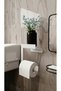 Modern Metal Toilet Paper Holder with Shelf |   Minimal & Durable Bathroom Accessory