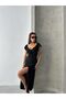 Black Plain Viscose Dress |   Vmd2715 - 3