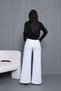 Women's Belted High Waist Palazzo Trousers - 6