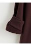 Burgundy Crew Neck Men's Thick Sweatshirt