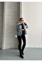 Denim Jeans Pocket Detailed Buttoned Coat for Women
