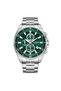 43mm Steel Case Sport Green Dial Silver Color Steel Band Men's Wristwatch - 6