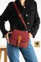 Navy Blue 4-Pocket Flap Bag with Webbing Straps, Zipper and Snap Closure, Handbag and Shoulder Bag - 3