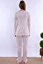 Cotton Maternity and Breastfeeding Pajama Set with Hijab and Robe - Pink - 7
