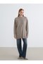 Lcw Modest Gray Crew Neck Women's Knitwear Tunic - 2