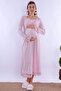 Cotton Maternity Nightgown with Breastfeeding Feature Effortt - Pink