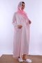 Hijab Maternity Pajamas and Nursing Nightgown Set - Pink - 5