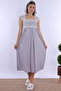 Cotton Maternity Nightgown with Breastfeeding Feature Effortt - Gray - 2