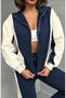 Women's 3-Yarn Sweat Suit with Striped Details, Pockets, Zipper, Trim, and Fleece Inside Gg6900 - 4