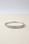 Silver Zircon Stone Steel Handcuffs - 2
