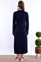Cotton Maternity Nightgown with Breastfeeding Feature Effortt - Navy Blue - 6