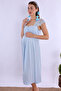 Cotton Maternity Nightgown with Breastfeeding Feature Effortt - Blue - 3
