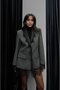 Gray Lace Detail Blazer Jacket