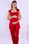Cotton Comfortable Cut Maternity Pajama Set with Nursing Features Effortt - Cherry - 3