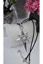 Zircon Stone Silver Color 8-Pointed Star Black Rope Chain Necklace-45Cm - 7
