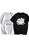 Cinna Moral Printed White Short Sleeve Oversize Fit T-Shirt - 2