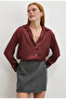 Women's V-Neck Loose Fit Premium Fabric Plain Basic Stylish Satin Shirt Nmr1200 - 3