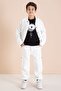 Ecru Cargo Pocket Jean Jacket and Trousers Boys' T-Shirt 3-Piece Set 23538