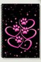 Heart&Flower Themed A5 Metal Spiral Unlined Cardboard Cover Heart&Flower Themed Notebook