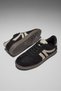 Women's Black Beige Thermo Sole Side Striped Lace-Up Daily Comfortable Sports Shoes - 5