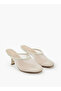 WOMENS FASHIONABLE MULE HEELED SHOES WITH MESH DETAILING