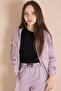 Pink Text Detail Shirt Girls' Pants Gabardine Set 23564 - 8