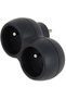 ELEC. SOCKET SPLITTER 2 SOCKET BLACK - 2