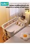 7PCS Baby Bedside Crib, Baby Bed with 360° Swivel Wheels, Portable Folding Bassinet for Infant Newb - 2