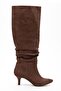 Sr-2001 Brown Suede Heeled Casual Boots - 5