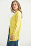 Knitted Detailed Long Knitwear Cardigan with Pockets - Yellow - 3