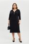 Women's Plus Size Zipper Collar Three Quarter Sleeve Cotton Dress 5440-26 - 3