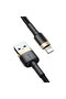 Cablu USB Lightning Cafule 2A 3m Auriu+Negru - 3