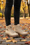 Beige-Mink Women's Boots with Zipper and Fleece Inside 24090 Z - 2