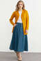 Knitted Detailed Pocketed Long Knitwear Cardigan - Apricot