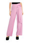 Women Belted Tie Wide Leg Pants in Pink - 5