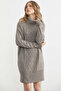 Degaje Yaka Hair Braided Wool Knitwear Tunic - Beige - 3