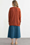 Knitted Detailed Pocketed Long Knitwear Cardigan - Tan - 5